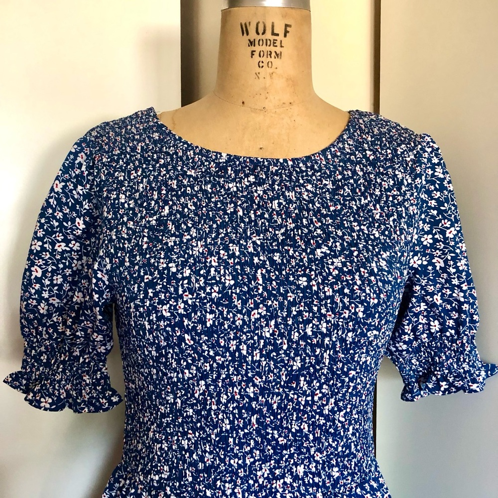 Floral Blue Maxi Dress